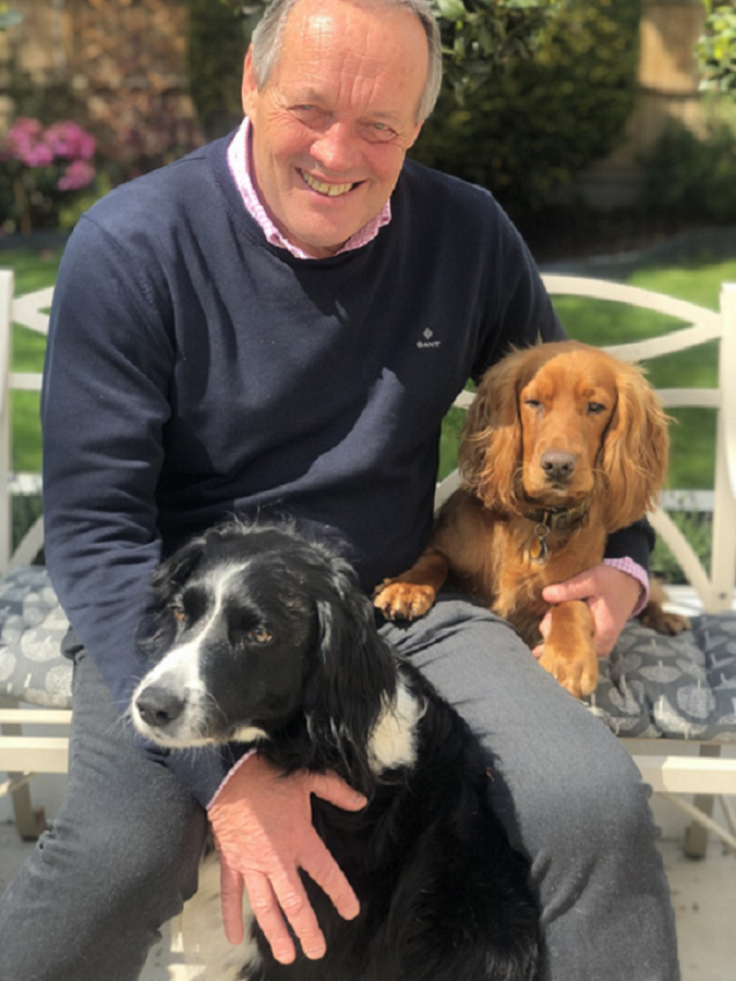 Guy and dogs